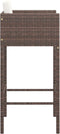 vidaXL - Barkrukken - 2 - st - met - kussens - poly - rattan - bruin