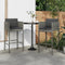 vidaXL - Barkrukken - 2 - st - met - kussens - poly - rattan - grijs