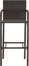 vidaXL - Barkrukken - 2 - st - poly - rattan - bruin