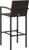 vidaXL - Barkrukken - 2 - st - poly - rattan - bruin