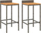 vidaXL - Barkrukken - 2 - st - poly - rattan - en - massief - acaciahout - grijs