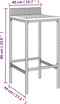 vidaXL - Barkrukken - 2 - st - poly - rattan - en - massief - acaciahout - grijs