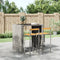 vidaXL - Barkrukken - 2 - st - poly - rattan - en - massief - acaciahout - grijs