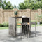 vidaXL - Barkrukken - 2 - st - poly - rattan - en - massief - acaciahout - grijs