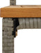 vidaXL - Barkrukken - 2 - st - poly - rattan - en - massief - acaciahout - grijs