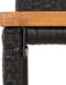 vidaXL - Barkrukken - 2 - st - poly - rattan - en - massief - acaciahout - zwart