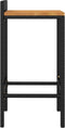 vidaXL - Barkrukken - 2 - st - poly - rattan - en - massief - acaciahout - zwart