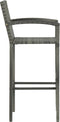 vidaXL - Barkrukken - 2 - st - poly - rattan - grijs