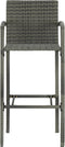 vidaXL - Barkrukken - 2 - st - poly - rattan - grijs