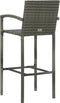 vidaXL - Barkrukken - 2 - st - poly - rattan - grijs
