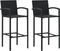 vidaXL - Barkrukken - 2 - st - poly - rattan - zwart