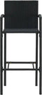 vidaXL - Barkrukken - 2 - st - poly - rattan - zwart