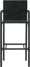vidaXL - Barkrukken - 2 - st - poly - rattan - zwart