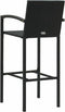 vidaXL - Barkrukken - 2 - st - poly - rattan - zwart