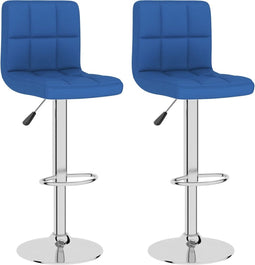 vidaXL - Barkrukken - 2 - st - stof - blauw