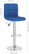 vidaXL - Barkrukken - 2 - st - stof - blauw