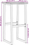 vidaXL - Barkrukken - 4 - st - 38x38x80 - cm - gepoedercoat - staal - zwart