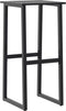 vidaXL - Barkrukken - 4 - st - 38x38x80 - cm - gepoedercoat - staal - zwart
