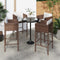 vidaXL - Barkrukken - 4 - st - met - kussens - poly - rattan - bruin