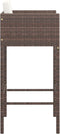 vidaXL - Barkrukken - 4 - st - met - kussens - poly - rattan - bruin