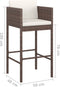 vidaXL - Barkrukken - 4 - st - met - kussens - poly - rattan - bruin
