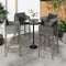 vidaXL - Barkrukken - 4 - st - met - kussens - poly - rattan - grijs