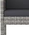 vidaXL - Barkrukken - 4 - st - met - kussens - poly - rattan - grijs
