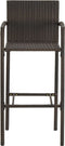 vidaXL - Barkrukken - 4 - st - poly - rattan - bruin