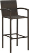 vidaXL - Barkrukken - 4 - st - poly - rattan - bruin