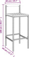 vidaXL - Barkrukken - 4 - st - poly - rattan - en - massief - acaciahout - zwart