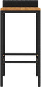 vidaXL - Barkrukken - 4 - st - poly - rattan - en - massief - acaciahout - zwart