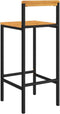 vidaXL - Barkrukken - 4 - st - poly - rattan - en - massief - acaciahout - zwart
