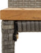 vidaXL - Barkrukken - 4 - st - poly - rattan - en - massief - acaciahout - grijs