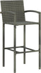 vidaXL - Barkrukken - 4 - st - poly - rattan - grijs