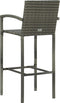 vidaXL - Barkrukken - 4 - st - poly - rattan - grijs