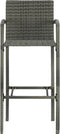 vidaXL - Barkrukken - 4 - st - poly - rattan - grijs