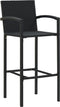 vidaXL - Barkrukken - 4 - st - poly - rattan - zwart