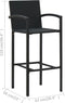 vidaXL - Barkrukken - 4 - st - poly - rattan - zwart