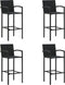 vidaXL - Barkrukken - 4 - st - poly - rattan - zwart