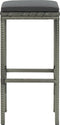vidaXL - Barkrukken - 6 - st - met - kussens - poly - rattan - grijs