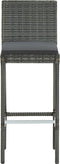 vidaXL - Barkrukken - 6 - st - met - kussens - poly - rattan - grijs