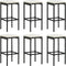 vidaXL - Barkrukken - 6 - st - met - kussens - poly - rattan - zwart