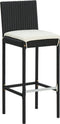 vidaXL - Barkrukken - 6 - st - met - kussens - poly - rattan - zwart
