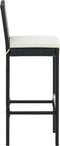 vidaXL - Barkrukken - 6 - st - met - kussens - poly - rattan - zwart