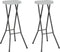 vidaXL - Barkrukken - inklapbaar - 2 - st - HDPE - en - staal - wit