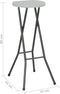 vidaXL - Barkrukken - inklapbaar - 2 - st - HDPE - en - staal - wit