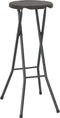 vidaXL - Barkrukken - inklapbaar - 2 - st - rattan - look - HDPE - en - staal - bruin