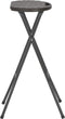 vidaXL - Barkrukken - inklapbaar - 2 - st - rattan - look - HDPE - en - staal - bruin