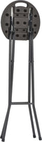 vidaXL - Barkrukken - inklapbaar - 2 - st - rattan - look - HDPE - en - staal - bruin