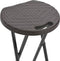 vidaXL - Barkrukken - inklapbaar - 2 - st - rattan - look - HDPE - en - staal - bruin